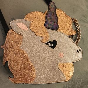 Betsey Johnson UNICORN BAG KITSCH TOOT Your Own Horn Crossbody Purse 1st Ed. 🦄